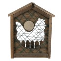 Clayre & Eef Storage Basket 32x12x40 cm Brown Wood Chicken