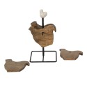 Clayre & Eef Coasters for Glasses Chicken 11x11x22 cm Brown Wood