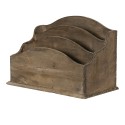 Clayre & Eef Porte-lettre 33x17x22 cm Marron Bois