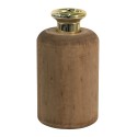 Clayre & Eef Vaso  Ø 9x17 cm Marrone Legno  Rotondo