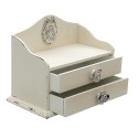 Clayre & Eef Portalettere 26x14x20 cm Bianco MDF Plastica Angelo
