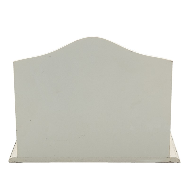 Clayre & Eef Portalettere 26x14x20 cm Bianco MDF Plastica Angelo
