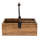 Clayre & Eef Aufbewahrungsbox 27x18x12/25 cm Braun Holz Metall