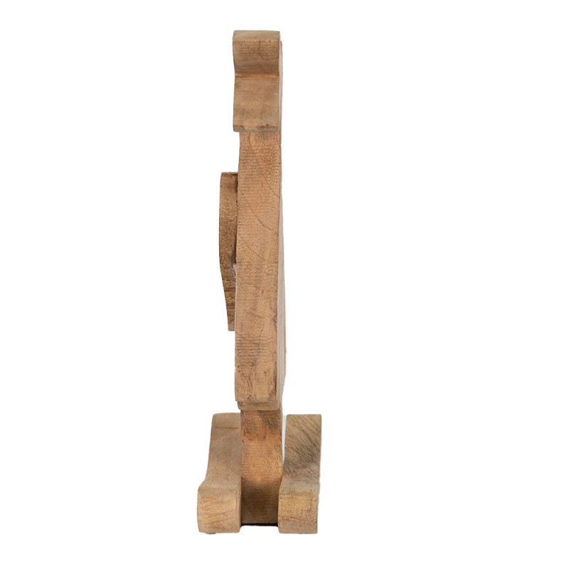 Clayre & Eef Figurine Rabbit 17x7x30 cm Brown Wood