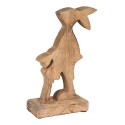 Clayre & Eef Figur Kaninchen 12x6x22 cm Braun Blau Holz