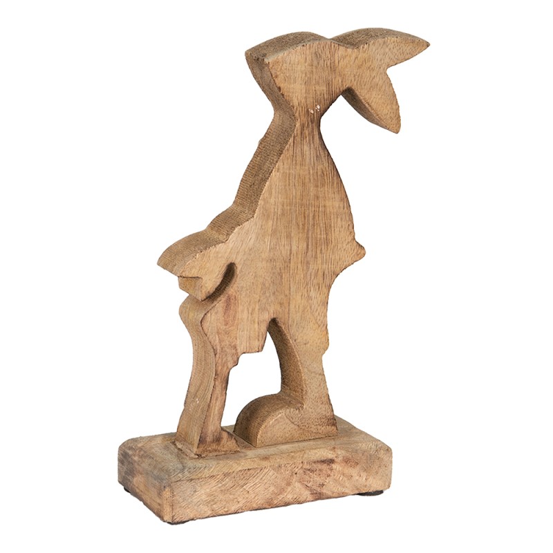Clayre & Eef Figur Kaninchen 12x6x22 cm Braun Blau Holz