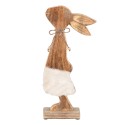 Clayre & Eef Statuetta Coniglio 18x6x40 cm Marrone Bianco  Legno