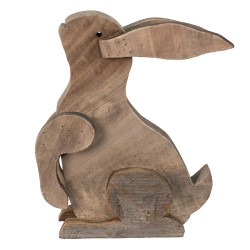 Clayre & Eef Figurine Rabbit 28x11x33 cm Brown Wood
