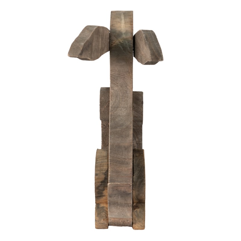 Clayre & Eef Statuetta Coniglio 28x11x33 cm Marrone Legno