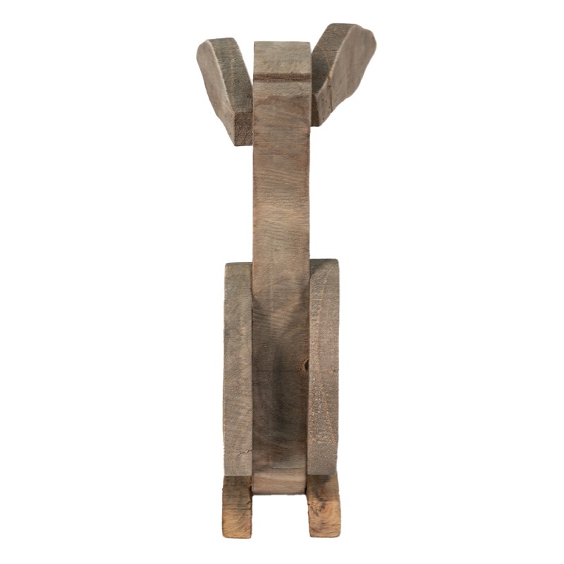 Clayre & Eef Statuetta Coniglio 28x11x33 cm Marrone Legno