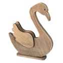 Clayre & Eef Figurine Cygne 38x6x43 cm Marron Bois