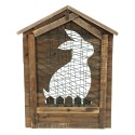 Clayre & Eef Pflanzenhalter 37x11x48 cm Braun Holz Kaninchen