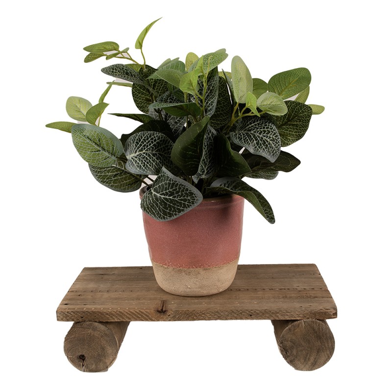 Clayre & Eef Tavolino per piante 25x12x8 cm Marrone Legno  Rettangolo