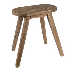 Clayre & Eef Plantentafeltje  30x16x32 cm Bruin Hout Ovaal