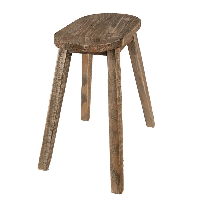 Clayre & Eef Plantentafeltje  30x16x32 cm Bruin Hout Ovaal