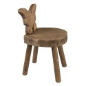 Clayre & Eef Plantentafeltje  18x19x34 cm Bruin Hout Vlinder