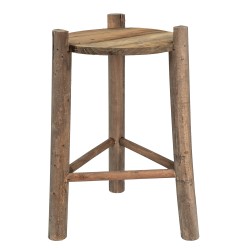 Clayre & Eef Plantentafeltje  Ø 27x44 cm Bruin Hout