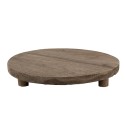 Clayre & Eef Pflanzentischchen Ø 33x6 cm Braun Holz