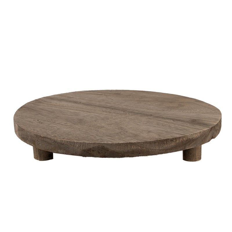 Clayre & Eef Pflanzentischchen Ø 33x6 cm Braun Holz