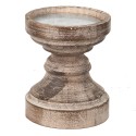 Clayre & Eef Kerzenständer Ø 14x16 cm Braun Holz