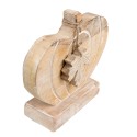 Clayre & Eef Décoration Citrouille 29x6x22 cm Marron Blanc Bois
