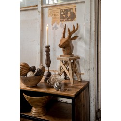 Clayre & Eef Decorative Bowl Ø 30x20 cm Brown Wood