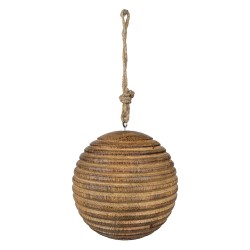 Clayre & Eef Kerstbal  Ø 12 cm Bruin Hout