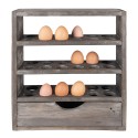 Clayre & Eef Egg Cabinet 35x11x38 cm Grey Wood Rectangle