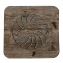Clayre & Eef Plant Table 40x40x46 cm Blue Wood Square