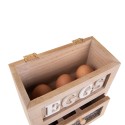 Clayre & Eef Egg Holder 18x9x20 cm Brown Wood Rectangle Eggs