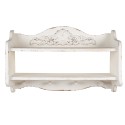 Clayre & Eef Étagère murale 50x19x34 cm Blanc Produit en bois