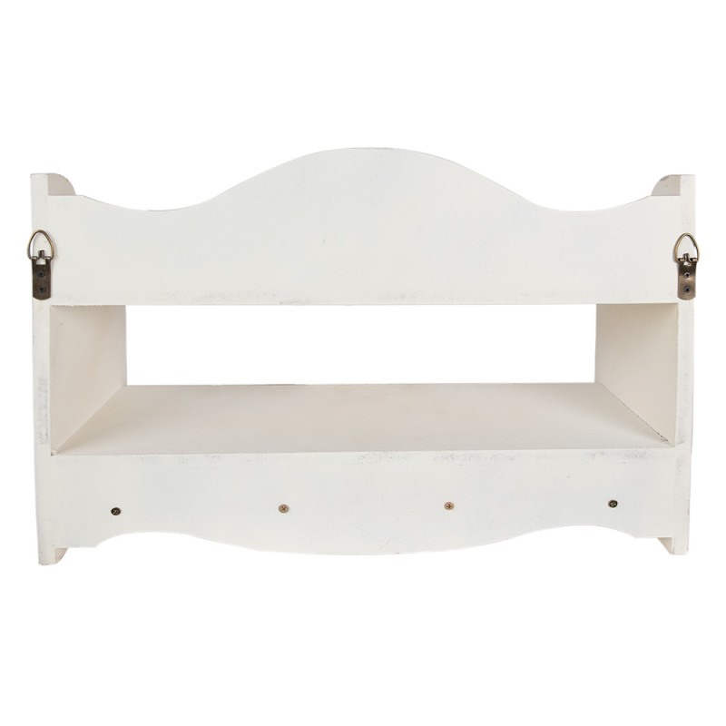Clayre & Eef Étagère murale 50x19x34 cm Blanc Produit en bois