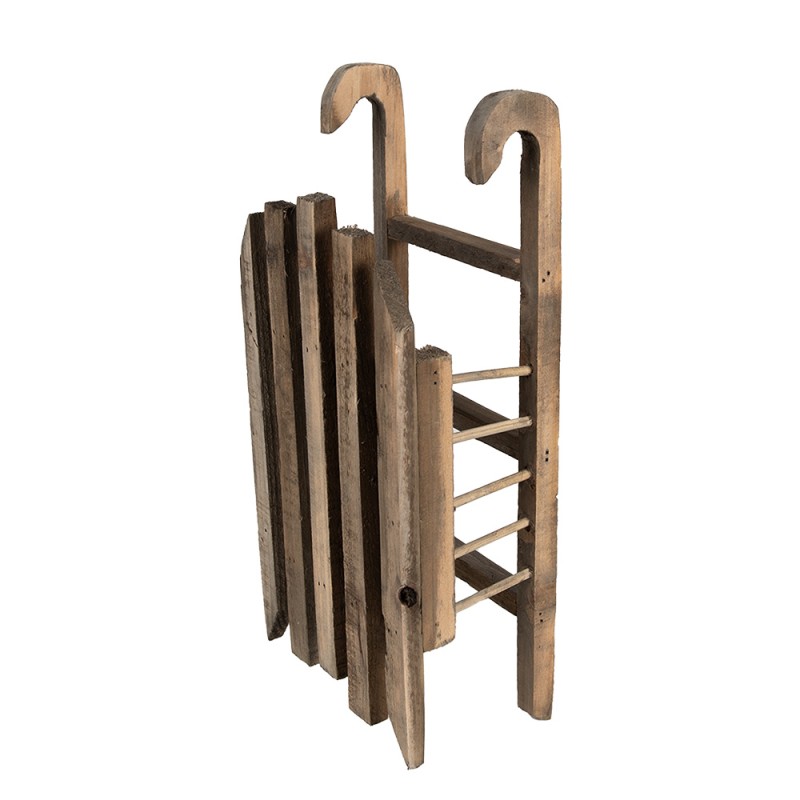 Clayre & Eef Décoration Luge 35x15x10 cm Marron Bois