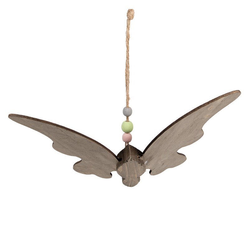 Clayre & Eef Decoratie Hanger Vlinder 21x3x15 cm Bruin Hout