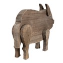 Clayre & Eef Statuetta decorativa Maiale 42x9x28 cm Marrone Legno