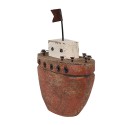 Clayre & Eef Decoratie Model Boot 12 cm Rood Hout IJzer