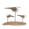 Clayre & Eef Decorative Figurine Birds 17x5x14 cm Brown White Wood