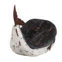 Clayre & Eef Figurine décorative Baleine 23 cm Noir Blanc Bois
