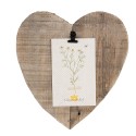 Clayre & Eef Photo Frame 23x2x26 cm Brown Wood Heart-Shaped