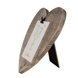 Clayre & Eef Cornice per foto 23x2x26 cm Marrone Legno  A forma di cuore