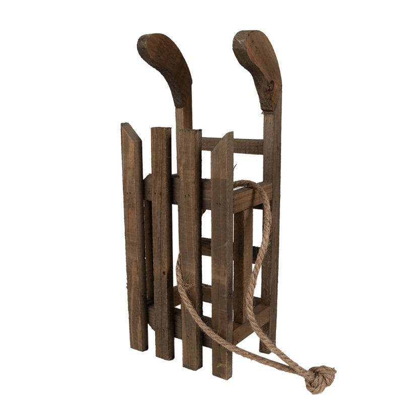Clayre & Eef Slitta decorativa 38x14x12 cm Marrone Legno