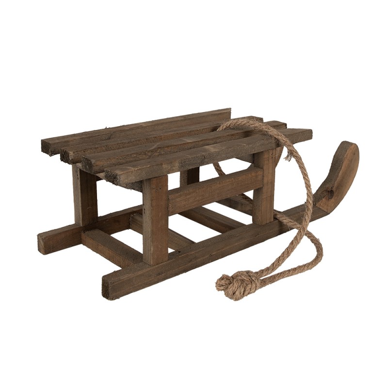 Clayre & Eef Slitta decorativa 38x14x12 cm Marrone Legno
