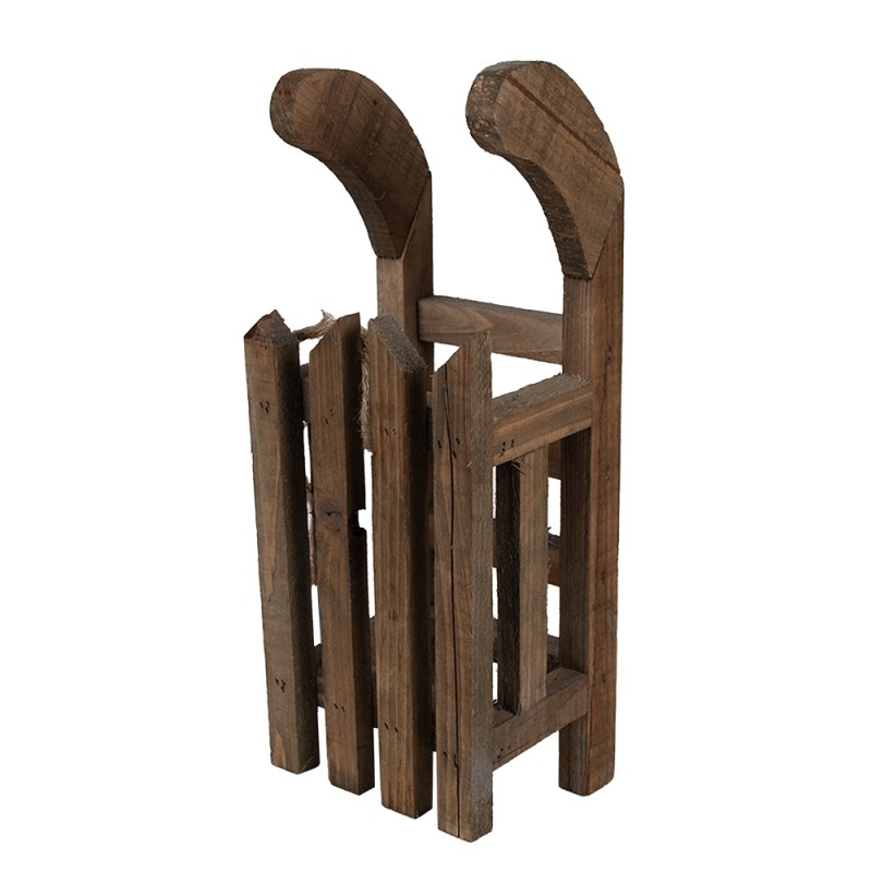 Clayre & Eef Decorative Sleigh 30x11x10 cm Brown Wood