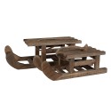 Clayre & Eef Decorative Sleigh 30x11x10 cm Brown Wood