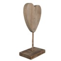 Clayre & Eef Statuetta decorativa Cuore 15x8x27 cm Marrone Legno