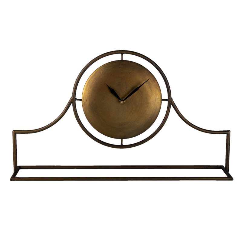 Clayre & Eef Horloge de table 58x33 cm Couleur cuivre Fer