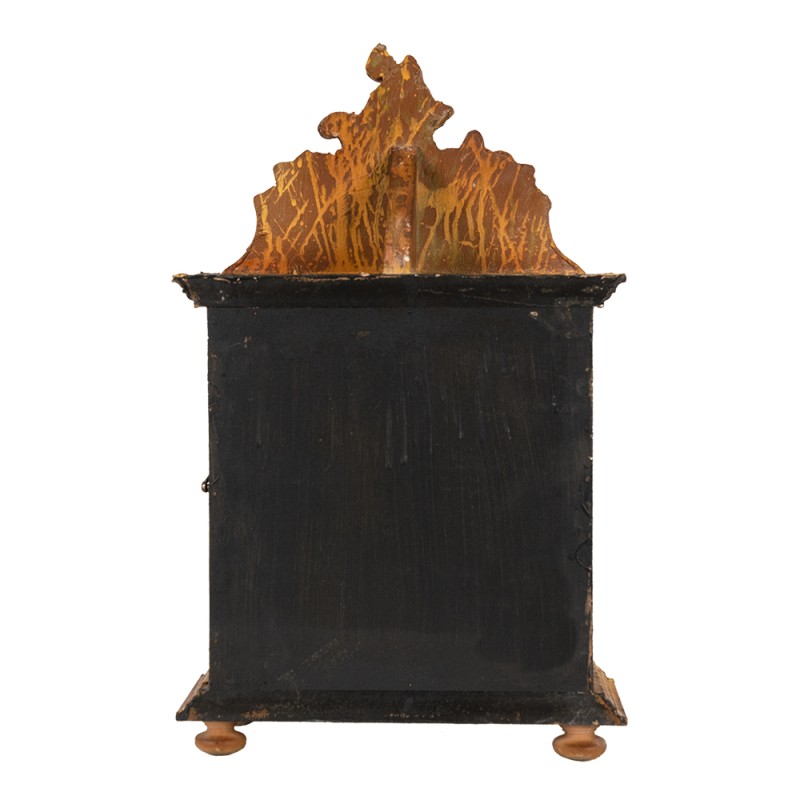 Clayre & Eef Horloge de table 27x12x44 cm Marron Bois Verre Rectangle