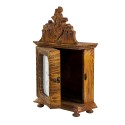 Clayre & Eef Horloge de table 27x12x44 cm Marron Bois Verre Rectangle