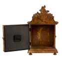 Clayre & Eef Horloge de table 27x12x44 cm Marron Bois Verre Rectangle