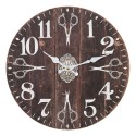 Clayre & Eef Orologio da parete Ø 34 cm Marrone Bianco  MDF Forbici